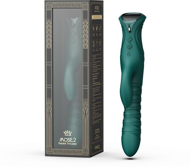 Produktbild Zalo Rabbit-Vibrator mit Stossfunktion – Grün