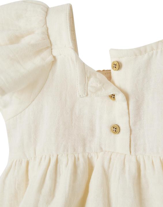 Actual product image Vertbaudet Girls' baby blouse with crochet lace (62)