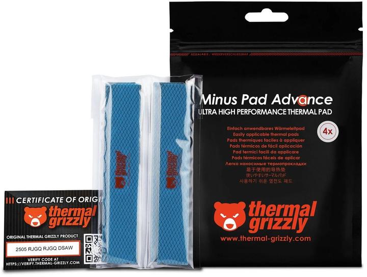 Actual product image Thermal Grizzly TG Minus Pad Advance - 120x20x0,5 mm 4 pcs (4er Pack) (0.50 mm)