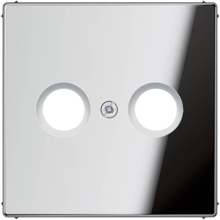 Actual product image JUNG Central plate ant. socket 2f LS chr glz GCR2990TV