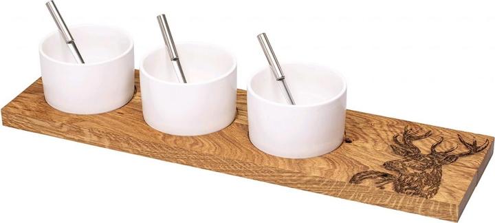 Actual product image Kadastar ApéroSet Hirschgross, Eiche rustikal, 50 x 14 x 2 cm