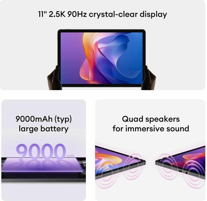 Immagine prodotto Xiaomi Redmi Pad 2 (4G, 11", 128 GB, Grigio grafite)