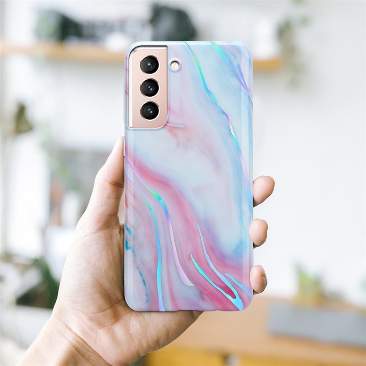 Actual product image Cadorabo IMD TPU Colorful Marble Cover (Samsung Galaxy S21 5G)