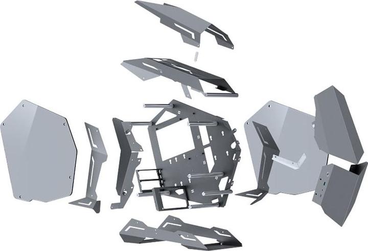 Actual product image Jonsbo MOD3 Mini Micro-ATX Tower Showcase, tempered glass - grey (mATX, Mini-ITX)
