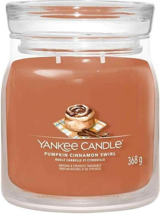 Yankee Candle Pumpkin Cinnamon Swirl Signature Medium Jar scented candle (368 g)