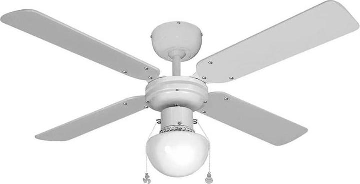 Produktbild EDM Enzo Plafondventilator 102cm 3 standen 50W wit + lamp - 8652700 (43.50 dB)