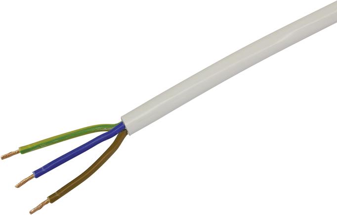 Produktbild Steffen Td Kabel 3x1mm² weiss Ring 5m (5 m)