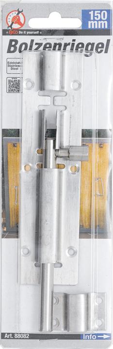 Produktbild BGS Bolzenriegel Edelstahl 150 mm (Türgriff)