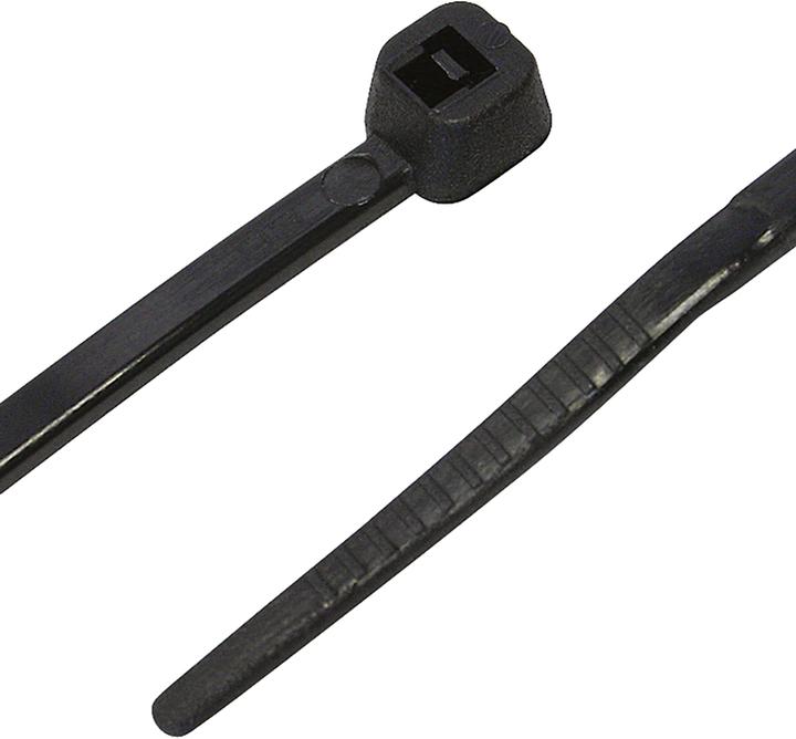 Actual product image Steffen Cable tie black 100mm x 2.5mm 100 pcs. (Plastic cable ties, 100 mm, 100 pcs.)