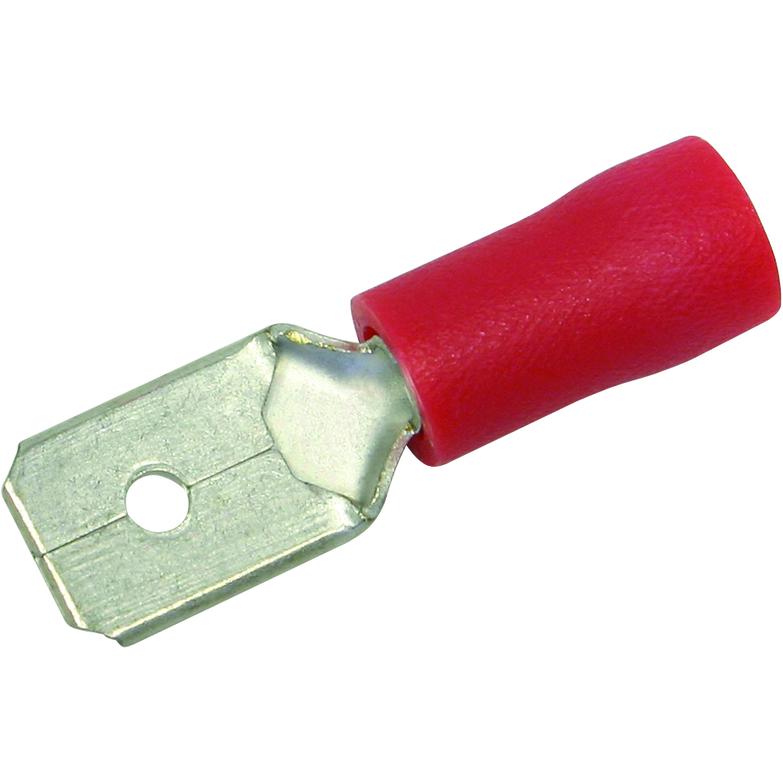 シュウ　0826 Steffen Flat plug 6.3/0.8 red 0.5-1.0mm bag of 100 pcs. - Galaxus