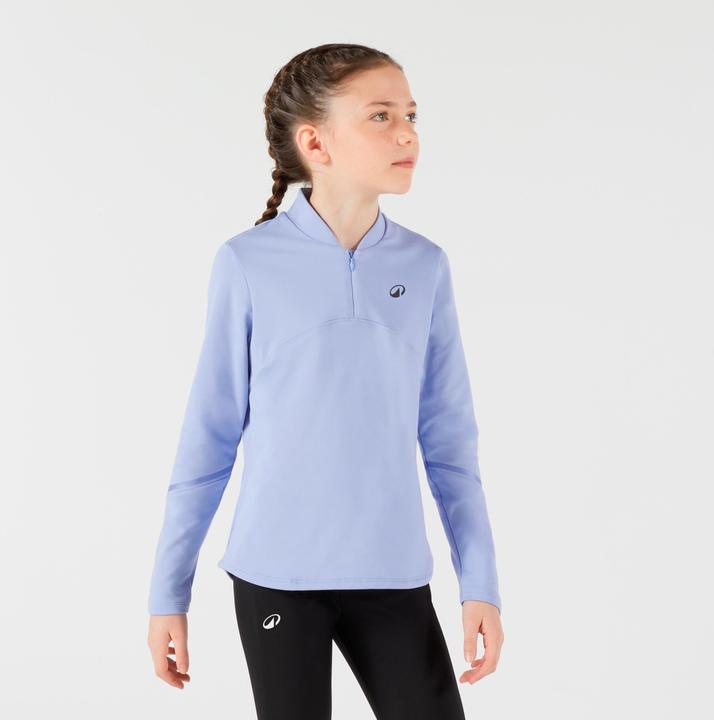 Produktbild Kuikma Girls' Long-Sleeved 1/2 Zip Thermal Tennis T-Shirt - Purple (122)