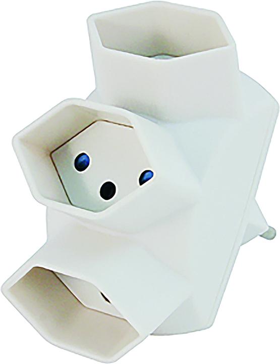 Image du produit Steffen Fiche de dérivation STEKO en forme d'étoile 3xT13, blanc (Type 13, 3x)