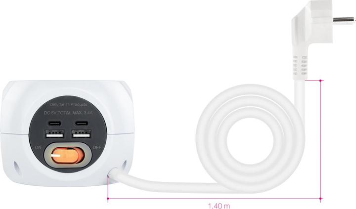 Actual product image Nanocable 10.37.0001 Charger for mobile devices White Indoor (2 ports)