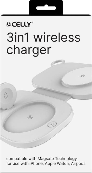 Actual product image Celly Caricabattery Wireless 3 in 1 Magpocket3in1 (15 W)