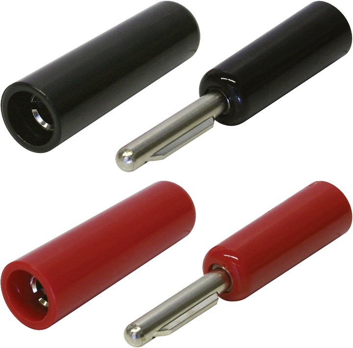 Produktbild Steffen Bananenstecker/Kupplung je 1 schwarz und rot