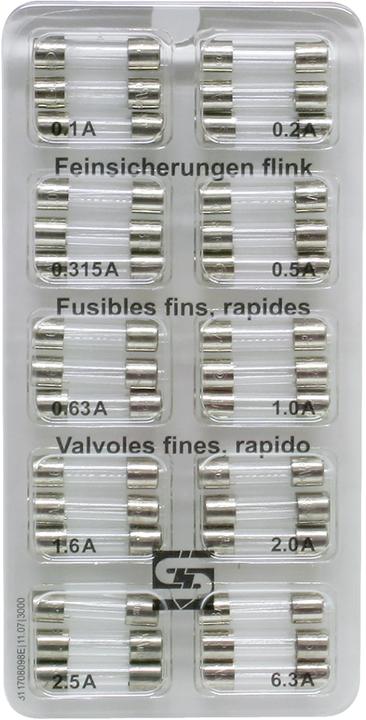Steffen Assortiment de fusibles fins flink 10x3 pcs. assortis (6.30 A)