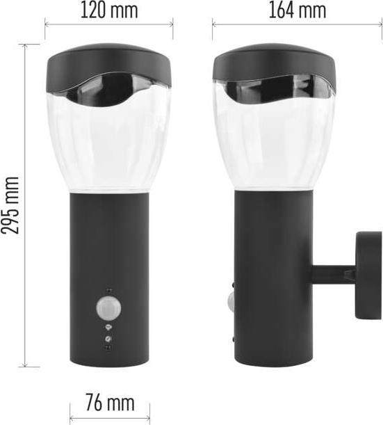 Image du produit Emos LED GARDEN LIGHT,E27,IP44,MAX 15W,¨WALL MOUNTED (E27, IP44)