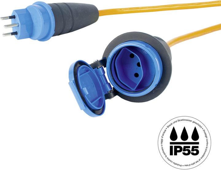 Actual product image Steffen Industrial extension cable EPR-PUR 3x2.5mm2 20m T13-T13 IP55 or (20 m, Type 13)