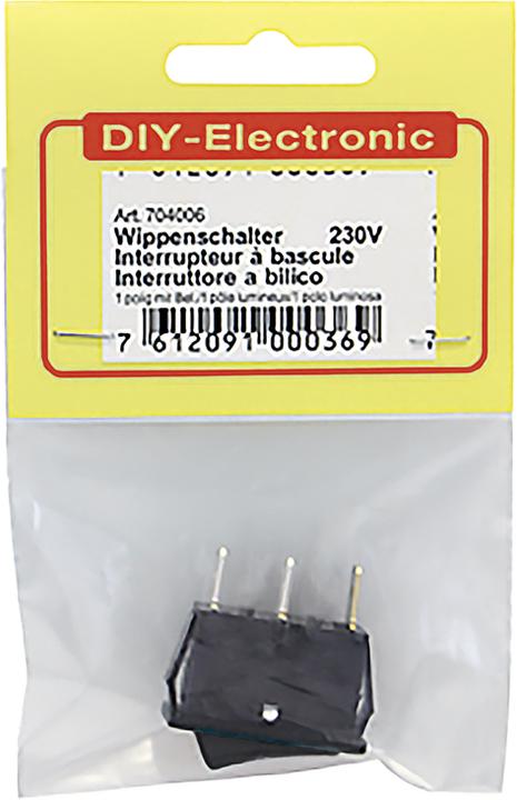 Produktbild Steffen Wippenschalter beleuchtet 1-pol 10A/250V sw