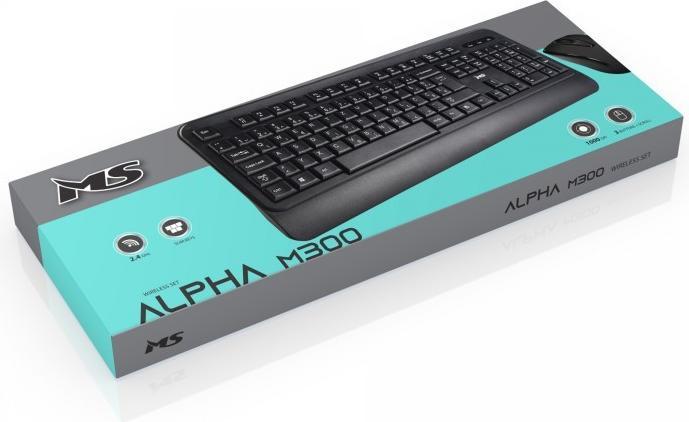 Produktbild M & M's Wireless Set Keyboard + Mouse Alpha M300 (Eng. Int., Kabellos)