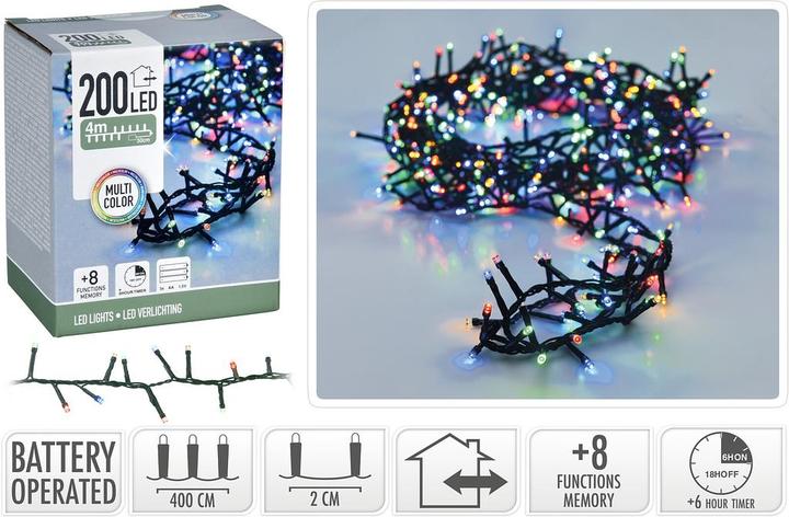 Actual product image Champ Snake LED-Lichterkette – 200 mehrfarbige LEDs (4 m)