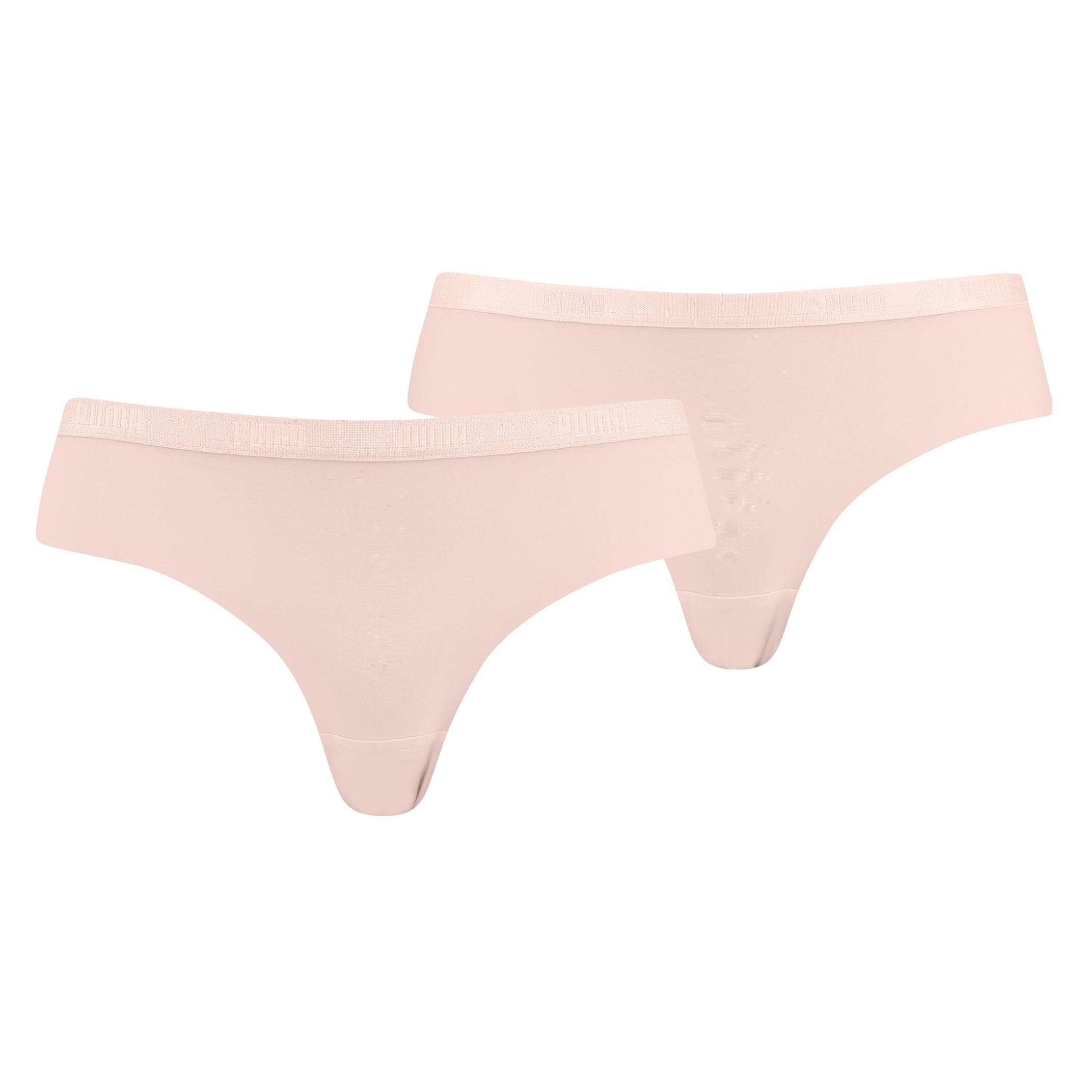 Puma, Damen, Unterhosen, Women Microfiber Brazilian 2p Hang, Pink, (Xs, 2er Pack)