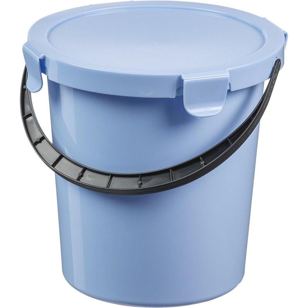 Plast team Pflckeimer mit Deckel, 5 Liter, hellblau (5 l) (60780808)