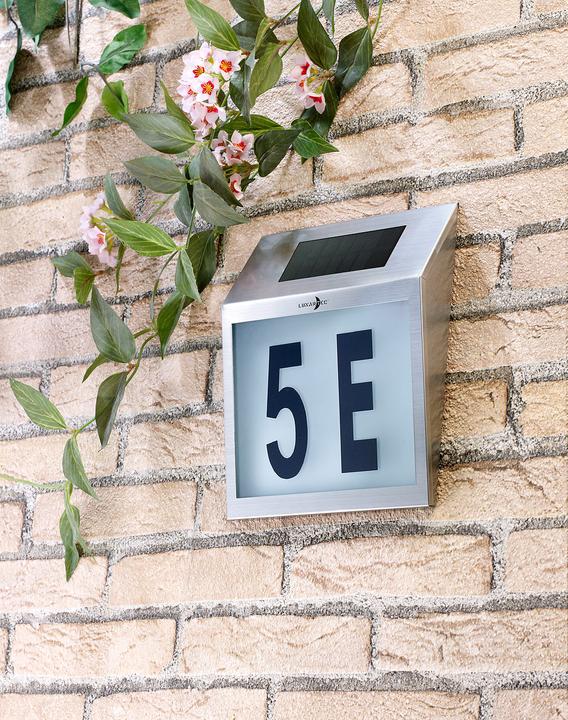 Produktbild Lunartec Solar-LED-Hausnummernleuchte mit Licht-Sensor