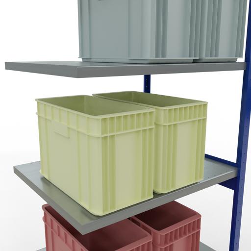 Actual product image Schulte Lagertechnik MULTIplus250 boltless add-on bay system with length bolts