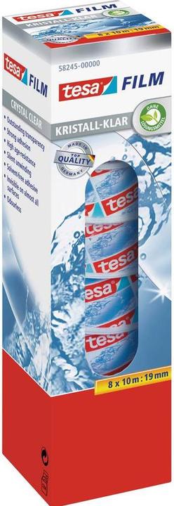 Actual product image tesa 8x tesafilm KRISTALL-KLAR, highly transparent, age-resistant, with strong adhesion (19 mm)