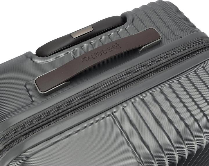 Immagine prodotto Valigia Decent Tourister Medium - 66 cm - 65/80 litri - Espandibile - Slot TSA - Antracite (65 l)
