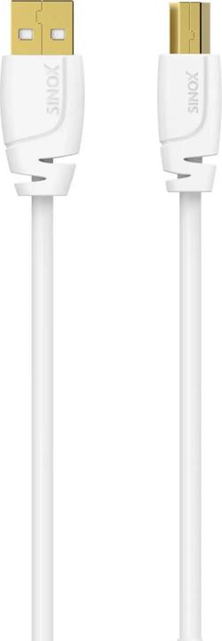 Image du produit Sinox Câble d'imprimante USB 2.0. 2m. Hvid (2 m, USB 2.0)