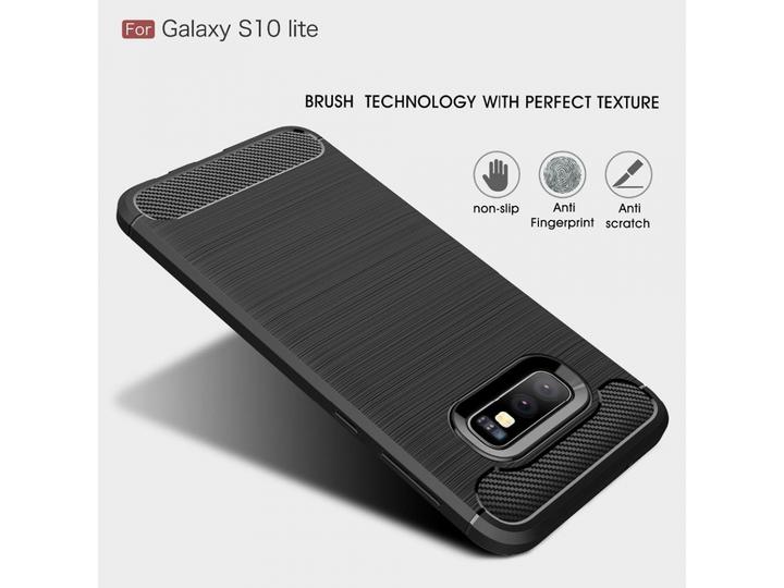 Actual product image Screenguard Samsung Galaxy S10e Cover Carbon Brushed Soft TPU (Samsung Galaxy S10e)