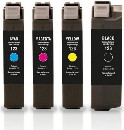 Produktbild Plutoos Brother LC-123 Patronen XXL kompatibel, 4er Farbset (BK, C, M, Y)