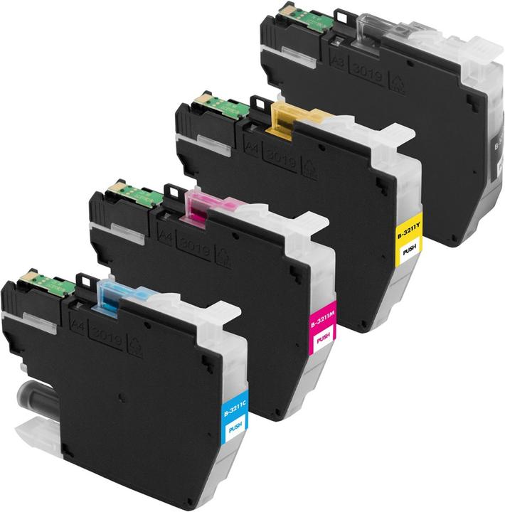 Actual product image Plutoos Brother LC-3211 cartridges XXL compatible, set of 4 colours (M, C, Y, FC)