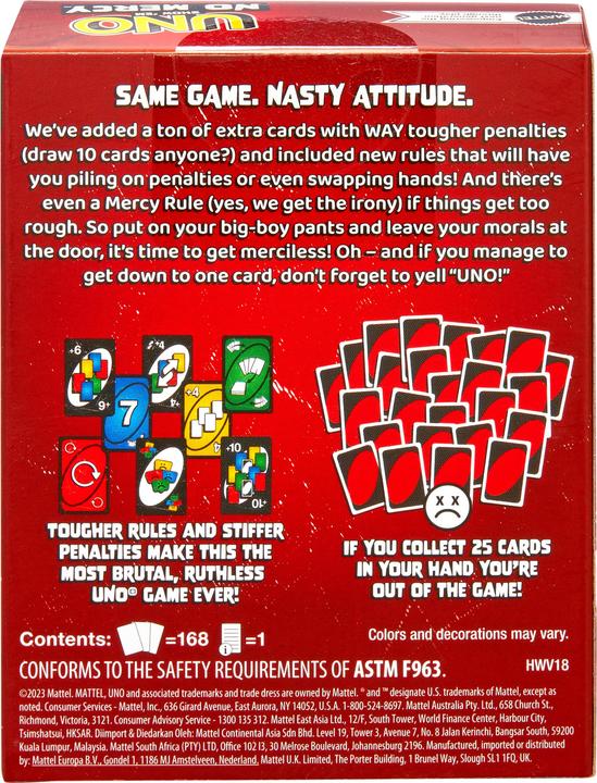 Produktbild Mattel Games Uno No Mercy
