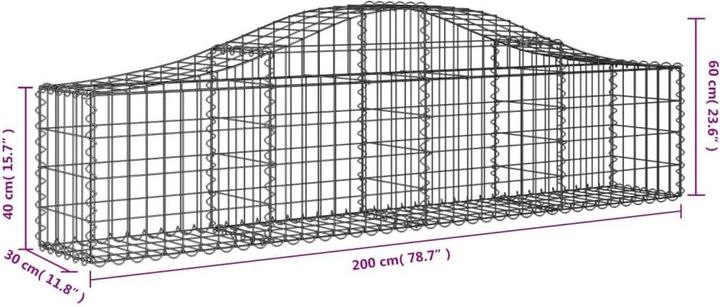 Produktbild vidaXL Gabionenkorb