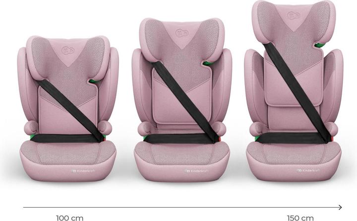 Produktbild KinderKraft Car seat JUNIOR FIX 2 PLUS i-Size pink (Kindersitz, ECE R129/i-Size Norm)