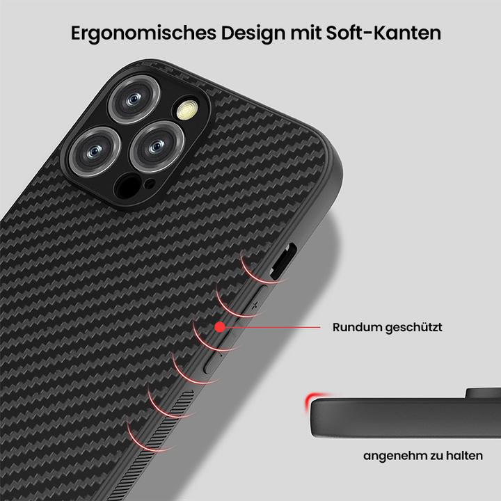 Produktbild RPD iPhone 15 Pro Max - Carbon-Optik Etui, schwarz (Apple iPhone 15 Pro Max)