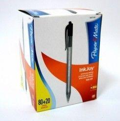 Produktbild Paper Mate Paper:Mate Kugelschreiber InkJoy 100 RT, Value Pack, schwarz (Schwarz, 100 x)