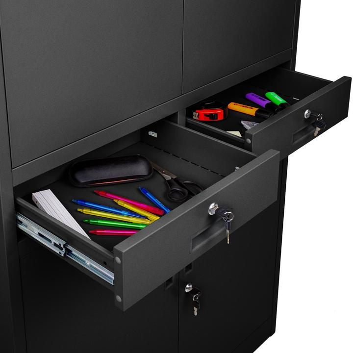 Image du produit tectake Armoire de classement (80 x 40 x 180 cm)