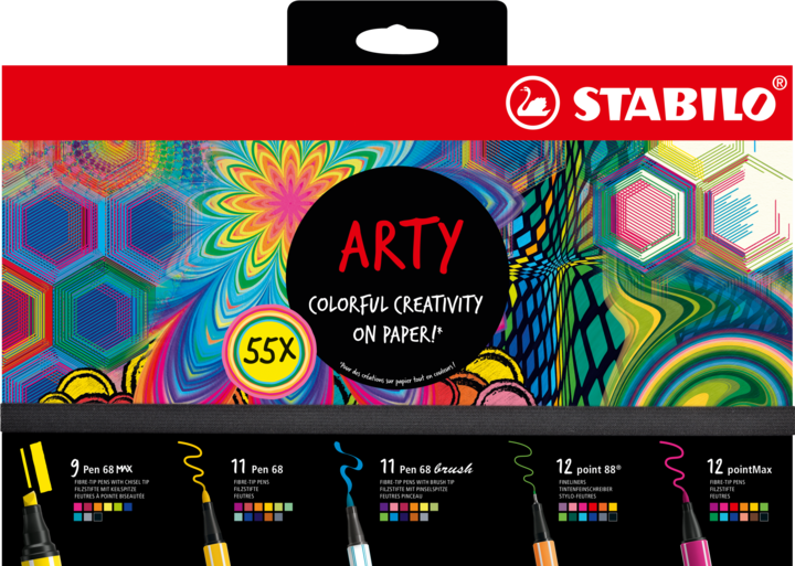 Actual product image STABILO Fasermaler Arty Set (Multicoloured, 55 x)
