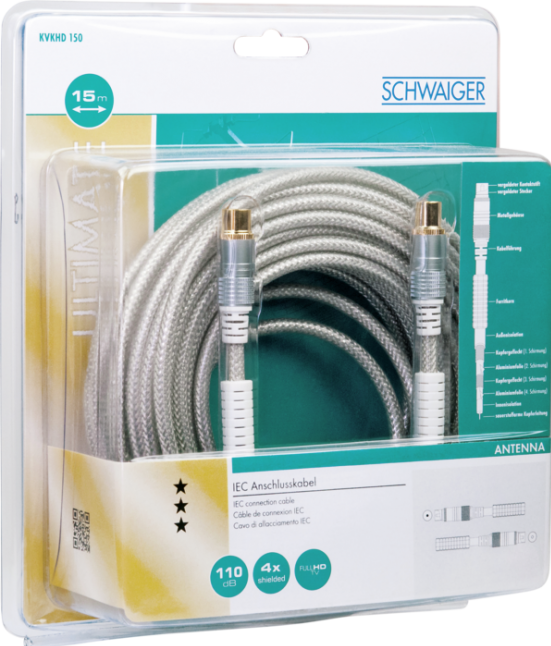 Produktbild Schwaiger Antennen Anschlusskabel (110 dB, Antennenkabel)