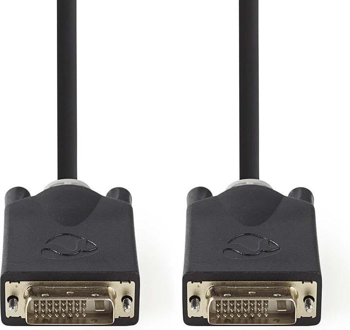 Actual product image Nedis DVI cable - DVI-D 24 +1-pin socket - 2 m - PVC - anthracite (2 m)