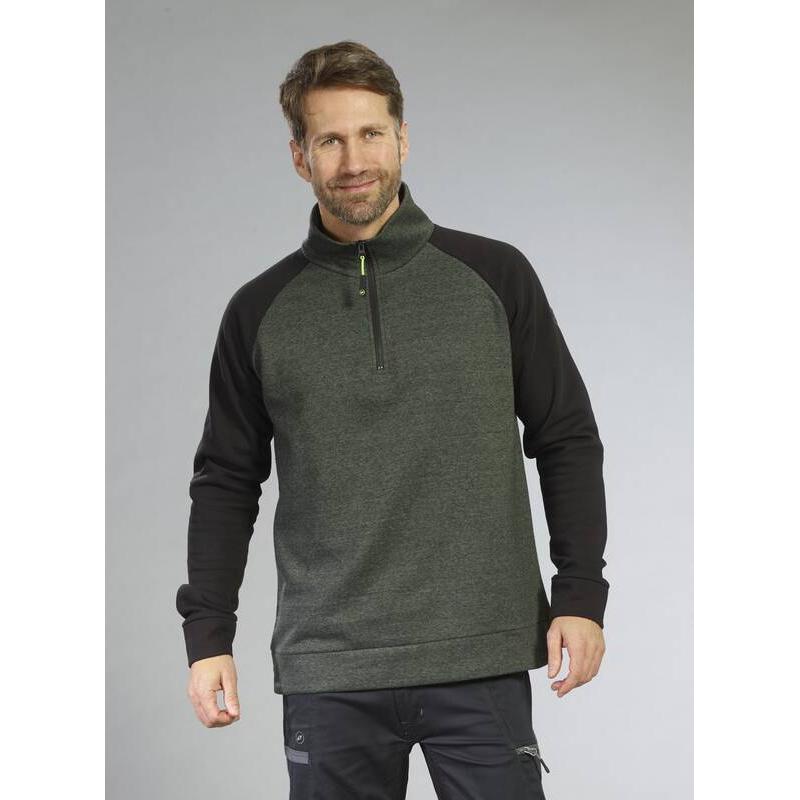 Thumbnail - Terrax, Herren, Pullover, Sweat-Troyer, Farbe grün/schwarz, Gr.2XL, Schwarz, Grün, (XXL)
