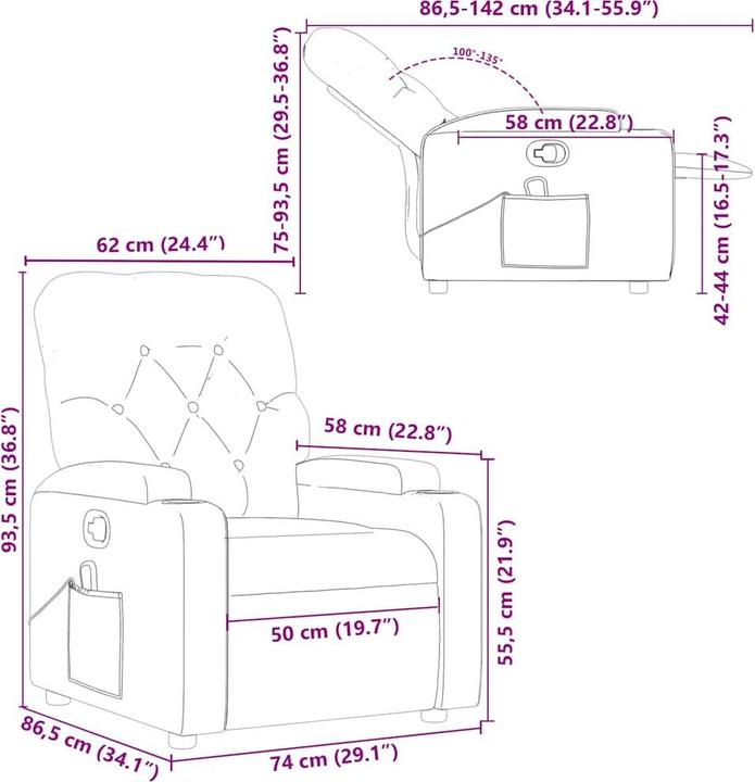 Immagine prodotto vidaXL Sedia da massaggio in similpelle