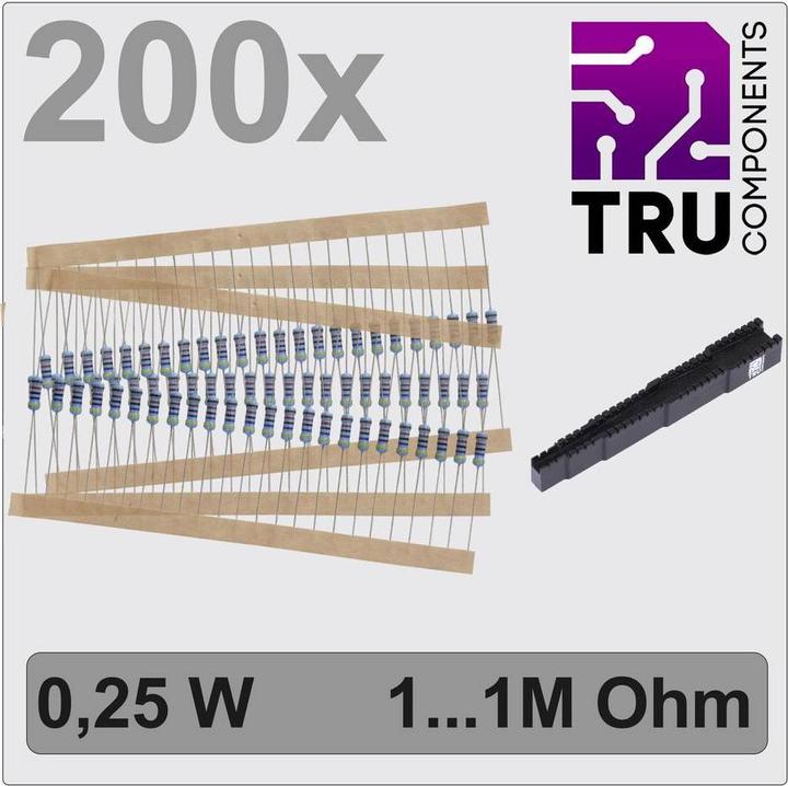 Tru Components TC-12888448 T22P035 Metal layer resistor range axial bed