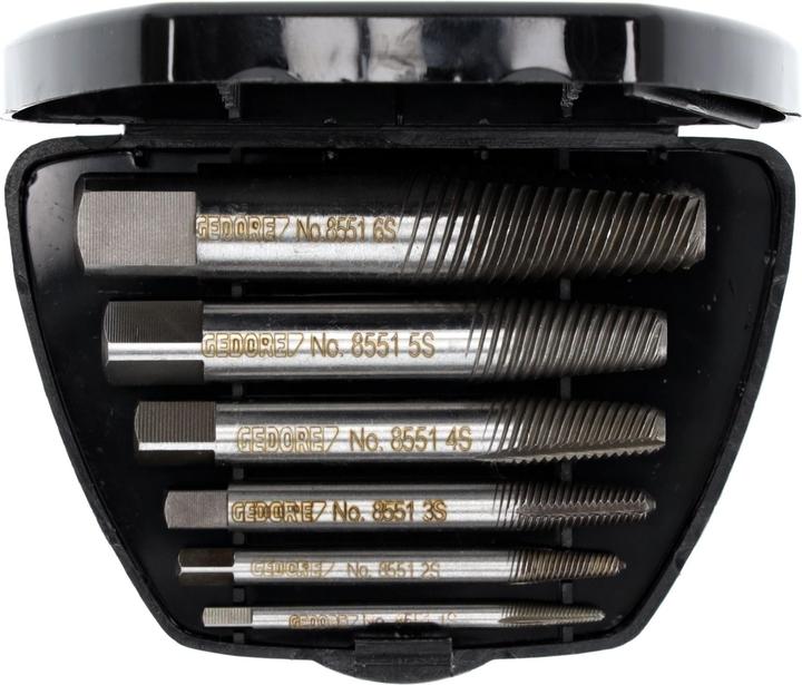 Gedore 8551 S-006 Screw extractor set 6 pieces M3-M24
