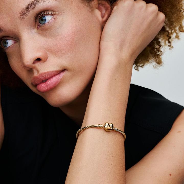 Image du produit Pandora Bracelet à maillons avec coeur (19 cm, Métal, Plaqué or)