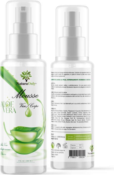 Actual product image Natura only Aloe Vera Mousse Gesichtsreiniger (Cleansing mousse, 200 ml)